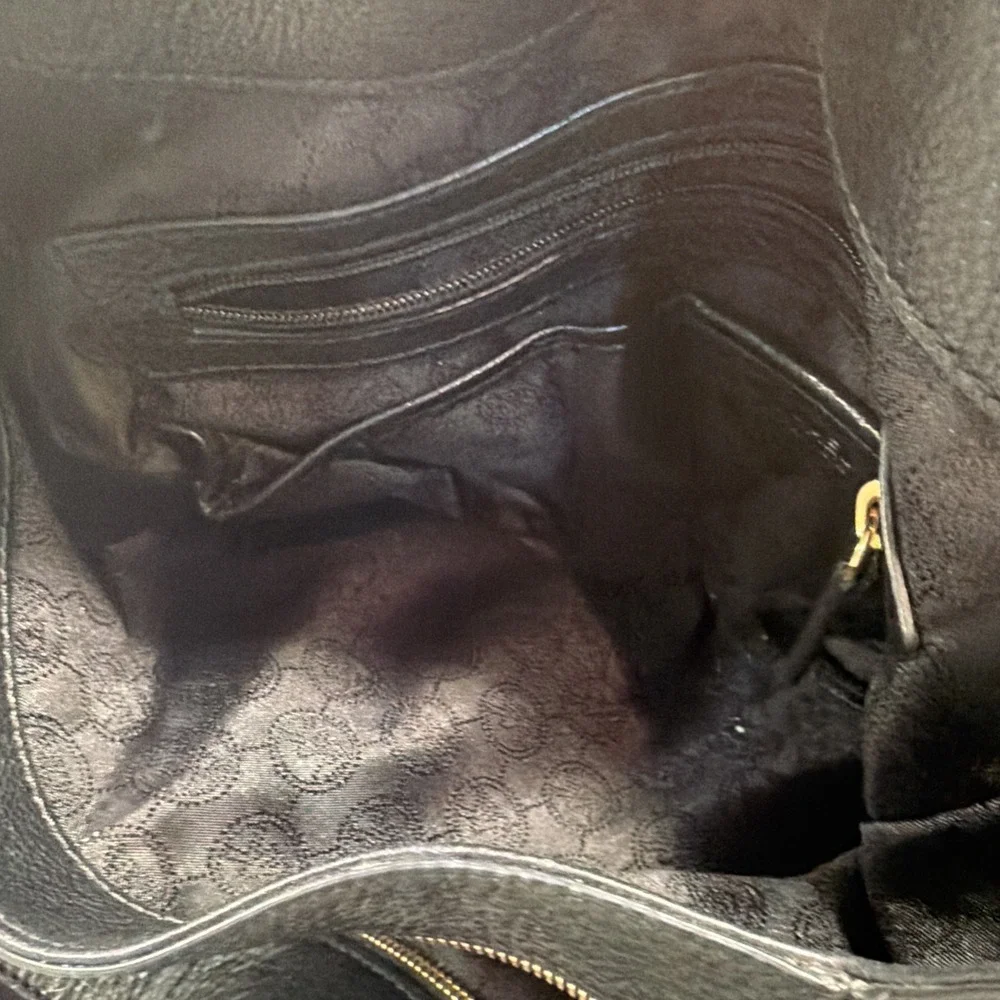 Michael Kors Black Jet Set Leather Multi Pocket Tote With Matching‎ Wallet
